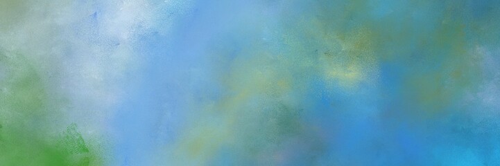 abstract decorative horizontal design with cadet blue, sky blue and light blue color