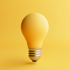 3D Render. Minimal ligtht bulb isolated in studio shot.