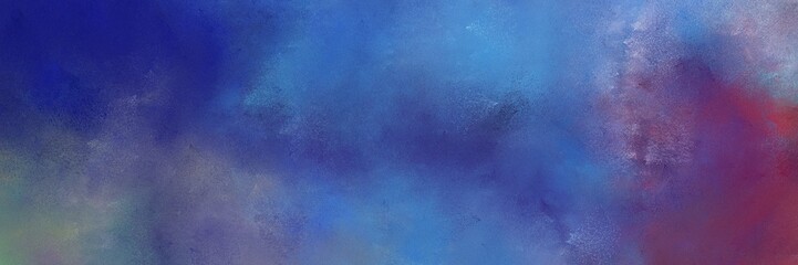 vintage painted art vintage horizontal header background  with dark slate blue, old lavender and corn flower blue color