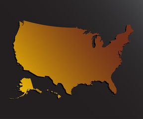 Obraz premium United states of America country, vector USA map