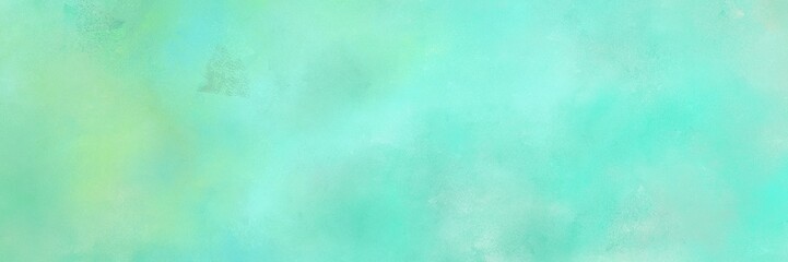 abstract aged horizontal background texture with aqua marine, light green and powder blue color