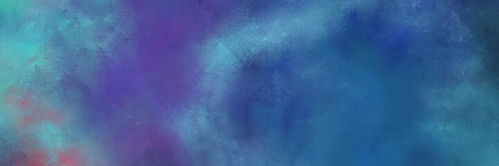 abstract old horizontal background with teal blue, medium aqua marine and steel blue color