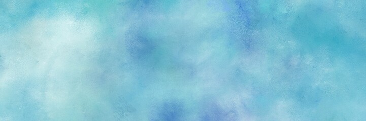 abstract decorative horizontal background banner with sky blue, pale turquoise and light blue color