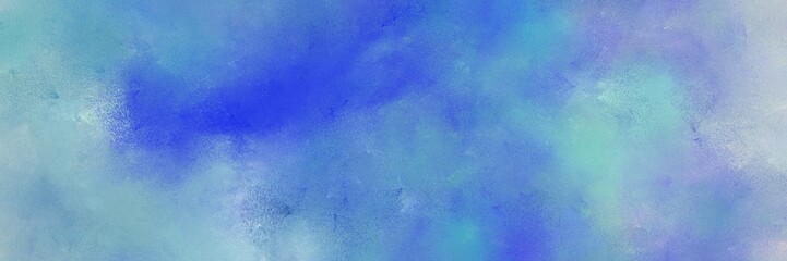 vintage painted art old horizontal background design with corn flower blue, light steel blue and royal blue color