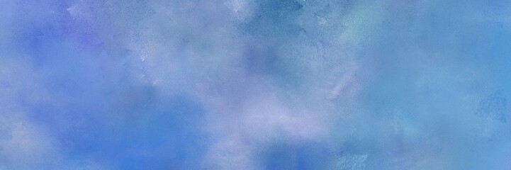 painted retro horizontal background with corn flower blue, light pastel purple and light steel blue color