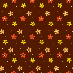 Seamless pattern with little flowers