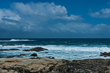 Fototapeta na wymiar Sea shore on Atlantic ocean by Cape Town, South Africa