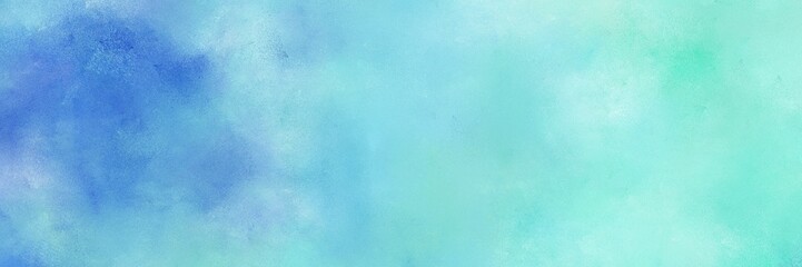abstract old horizontal header background  with sky blue, steel blue and corn flower blue color