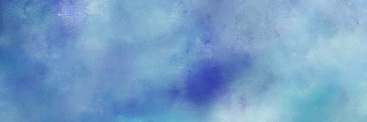 painted antique horizontal background header with corn flower blue, light blue and dark slate blue color