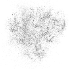 Black Grainy Texture Isolated on White Square Background. Dust Overlay. Dark Noise Granules. Digitally Generated Image. Vector Design Elements, Illustration, Eps 10.