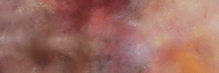 Fototapeta premium vintage painted art aged horizontal header background with pastel brown, tan and old mauve color