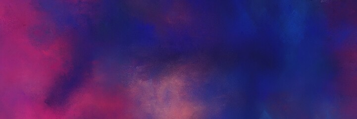 abstract aged horizontal background design with midnight blue, dark moderate pink and very dark magenta color
