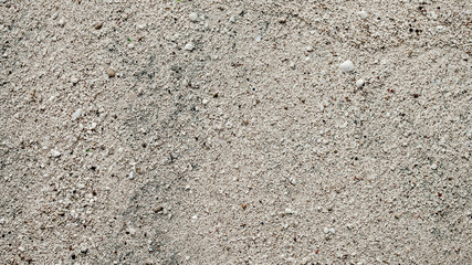 White sand closeup. View from above. Natural background.