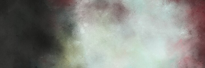 vintage painted art grunge horizontal header background  with ash gray, silver and very dark blue color