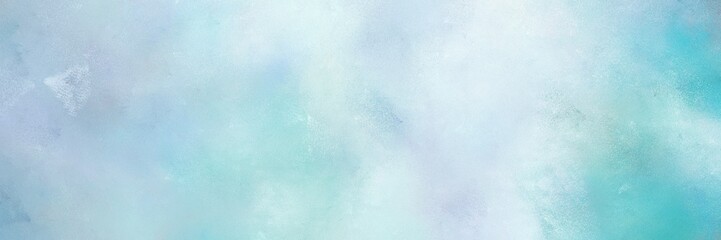 vintage painted art old horizontal header background  with powder blue, sky blue and medium turquoise color