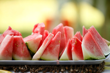 pedaços de melancia 