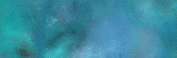 abstract antique horizontal design with blue chill, sky blue and teal blue color