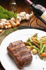 churrasco de angus com legumes