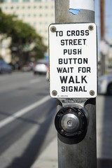 Button for walk signal in Hawaii