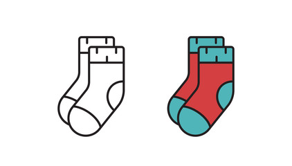 Simple socks icon. Flat Vector Symbol.