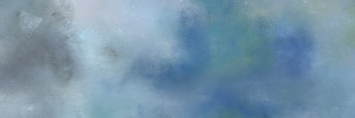 painted grunge horizontal background texture with light slate gray, pastel blue and light steel blue color