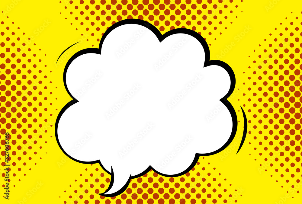 Poster speech bubble in pop-art style