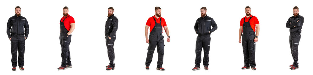 Naklejka premium Set of professional worker isolated over white background.