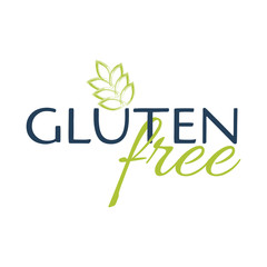 Gluten Free logo style sign. Simple vector illustration isolated on white background.