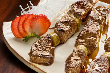 espetos de filet mignon na brasa