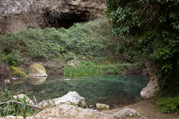 Small river lake in pantalica