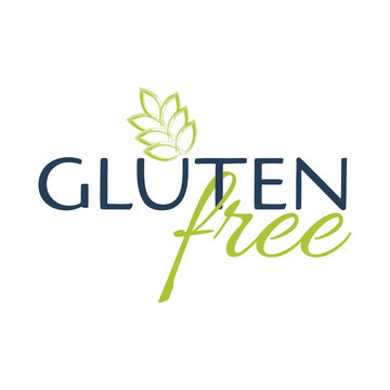 Gluten Free logo style sign. Simple vector illustration isolated on white background.