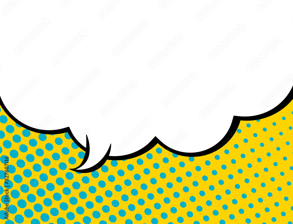Poster speech bubble in pop-art style