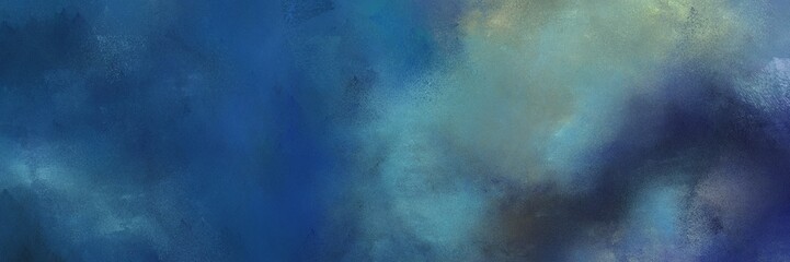 vintage painted art decorative horizontal header with teal blue, dark slate gray and dark sea green color