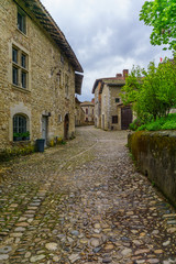 Fototapeta na wymiar Alley in the medieval village Perouges
