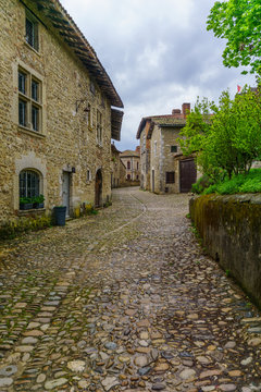 Alley in the medieval village Perouges