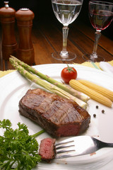 prato com churrasco de filet 