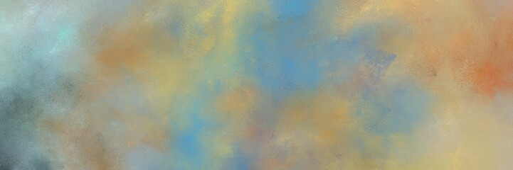 vintage painted art decorative horizontal texture background  with dark sea green, pastel blue and blue chill color