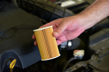 replacement of car oil filter