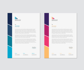 Fototapeta premium Letterhead Corporate Business Template Design
