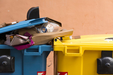 Plastic inside paper container