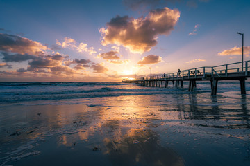 Henley beach jetty at sunset, Adelaide, South Australia