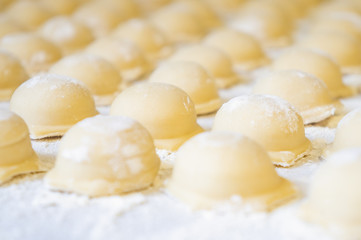 dumplings in bright light