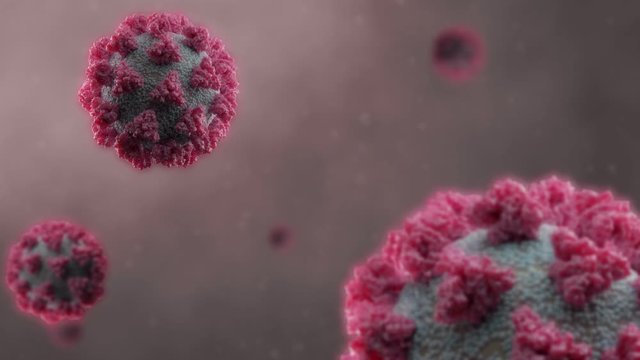 Coronavirus 3D medical animation. Loop animation