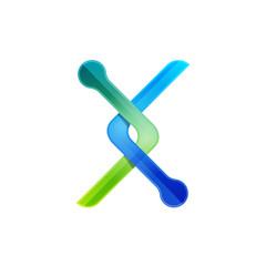 Initial letter X logo design