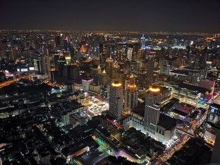 Bangkok Panorama bei Nacht