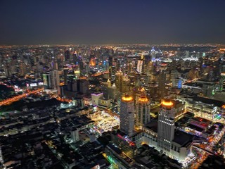 Naklejka premium Bangkok Downtown, Tempel und Sehenswürdigkeiten