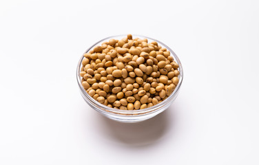 Organic Food of the Future. Soybeans in plate