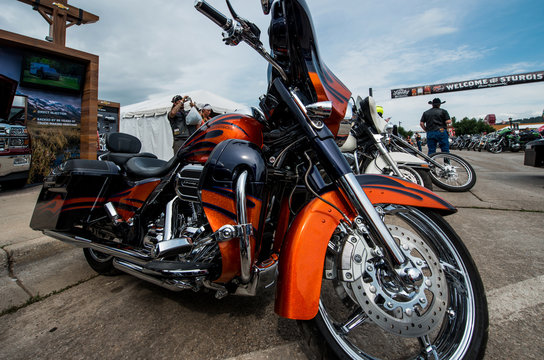 Sturgis, South Dakota. 75th Annual Sturgis Rally where motorcyclists show their motorbike and meet people from all over the world. Taken the august 3rd, 2015