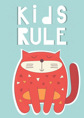 Funny Cats poster for nursery