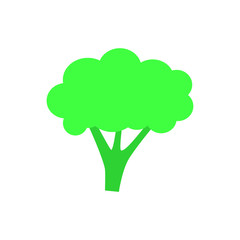 Broccoli icon. vector broccoli branch sign 